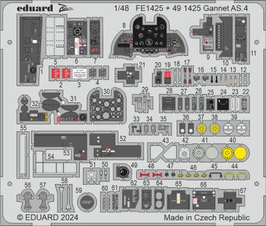 Eduard FE1425 1/48 Gannet AS.4 for AIRFIX Photo Etch Detail Set