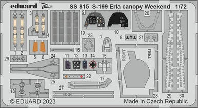 Eduard SS815 1/72 S-199 Erla Canopy Weekend Zoom Set