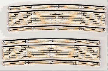 Blair Line 12 N Scale 2-Lane Curved Laser-Cut Wood Grade Crossing 2-Pack