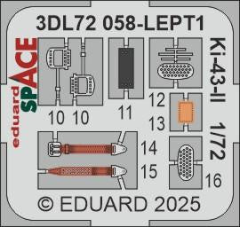 Eduard 3DL72058 1/72 Ki-43-II SPACE SPACE for ARMA HOBBY Kit