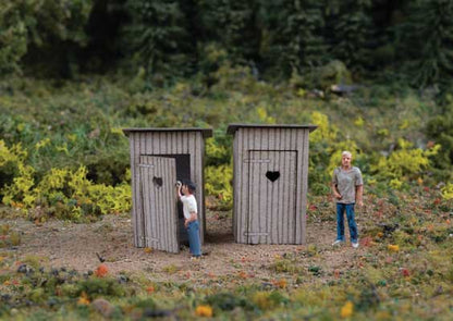 Walthers SceneMaster 4112 HO Outhouses Kit pkg(2)