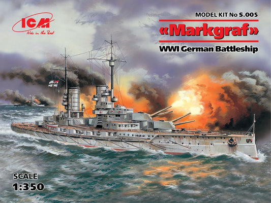 ICM Models 5 1/350 WWI German Markgraf Battleship