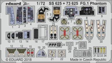 Eduard 73625 1/72 FG.1 Phantom Photo Etched Set for AIRFIX