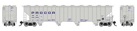 Rapido Trains 157001 HO Scale Unpx Procor Hopper 6-Pack