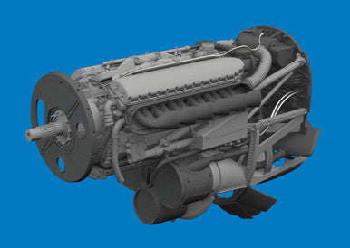 Eduard 6481069 1/48 P-40E Engine PRINT Brassin for EDUARD
