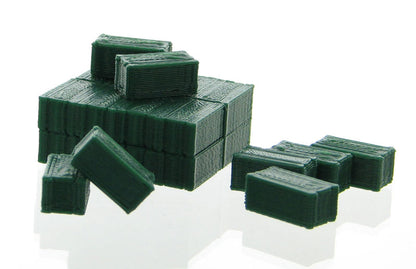 3D To Scale 64-306-GR 1/64 Square Hay Bales, Dark Green