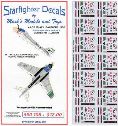 Starfighter Decals 350108s 1/350 - VA-35 Black Panthers 1980