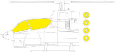 Eduard JX321 1/32 AH-1G TFace Canopy Mask Set Mask