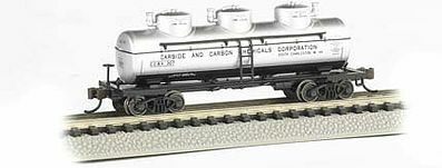 Bachmann 17155 N Scale 40' 3-Dome Tank Car Carbide & Carbon Chemi