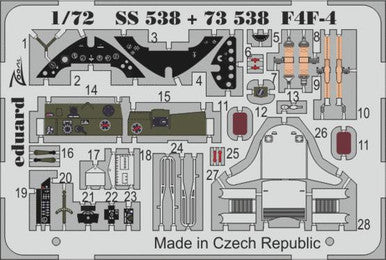 Eduard SS538 1/72 for Airfix Photo Etch Detail Set