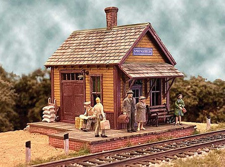 Bar Mills 262 HO Scale Springfield Station -- Laser-Cut Wood Kit