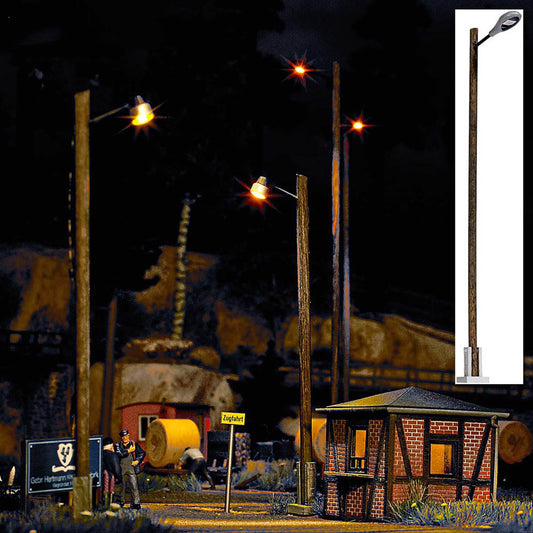 Busch 8737 TT Scale Teardrop Station Lamp, Yellow LED
