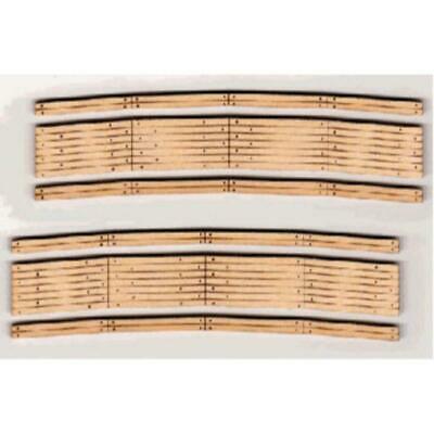 Blair Line 27 N Scale Laser-Cut Curved 2-Lane Wood Grade Crossing pkg(2)