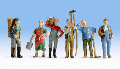 Noch 36614 N Scale Wine Grape Growers Figure Set, pkg(6)