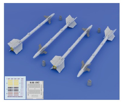 Eduard 648197 1/48 Aircraft- AIM9J Sidewinder (Photo-Etch & Resin)