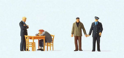 Preiser 10590 HO Scale Emergency Workers Under Interrogation