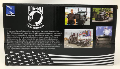 New Ray SS-11643 1/32 Peterbilt 379 Black Out POW/MIA Cab