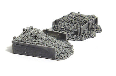 Bar Mills 1006 N Scale Coal Bin -- Unpainted Resin Castings pkg(2)