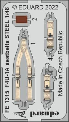 Eduard FE1315 1/48 Seatbelts Steel for Hobby Boss