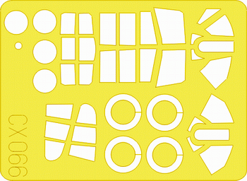 Eduard CX066 1/72 Paint Mask for ACADEMY P-40M/N Canopy Mask Set