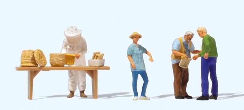 Preiser 10753 HO Scale At the Beekeeper's -- pkg(4)