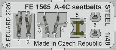 Eduard FE1565 1/48 A-4C Seatbelts STEEL Zoom Set for HOBBY BOSS