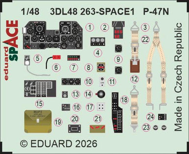 Eduard 3DL48263 1/48 P-47N SPACE SPACE for MINIART