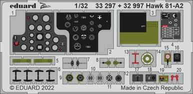 Eduard 33297 1/32 Hawk 81A2 Instrument Panel for LNR (Pre-Painted)