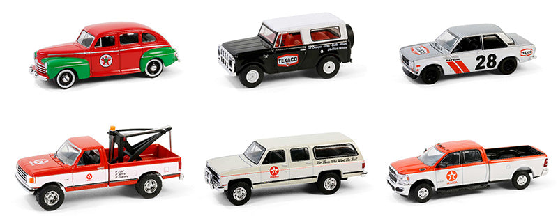 Greenlight 41165-CASE 1/64 Scale Texaco Special Edition Series 1 Assortment 6-Piece Set