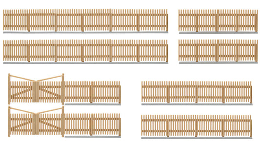 Kibri 38625 1/87 HO Scale Wooden Fence Plastic Model Kit