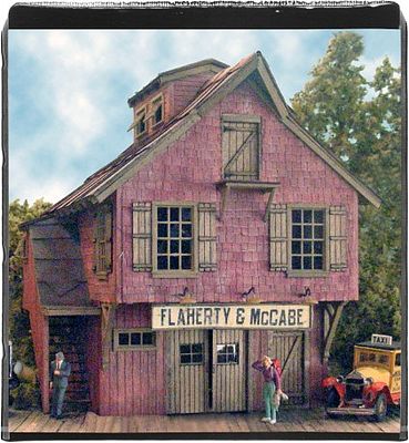 Bar Mills 1340 HO Scale Flaherty & McCabe's -- Laser-Cut Wood Kit - 3-1/2 x 3-1/2" 8.9 x 8.9cm
