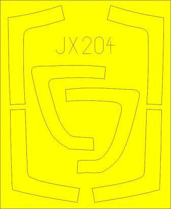 Eduard JX204 1/32 Mask MiG-29A for Trumpeter Canopy Mask Set