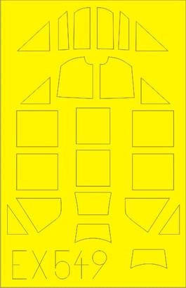 Eduard EX549 1/48 Mask Bf109F2 for EDU Canopy Mask Set