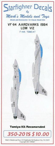 Starfighter Decals 350201s 1/350 - VF-114 Aardvarks CVW-11 1980s Low