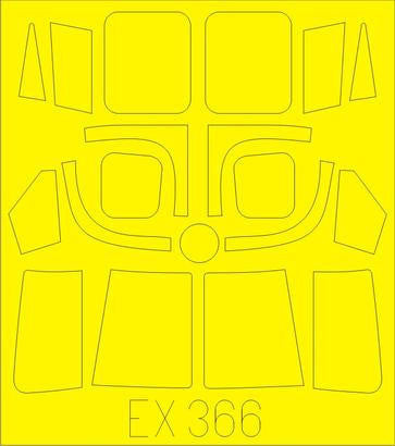 Eduard EX366 1/48 Mask Lynx HMA.8 for Airfix Canopy Mask Set