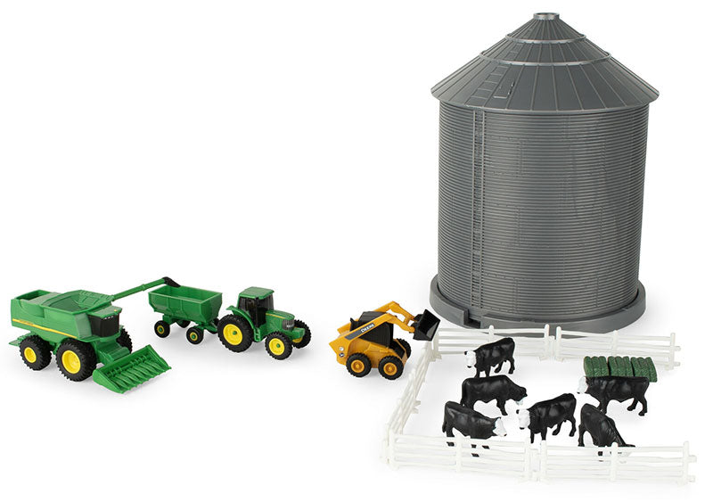 Ertl 47595 1/64 Scale John Deere Grain Bin Playset Lp85917 Includes: Tractor