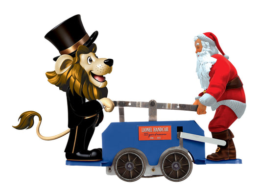 Lionel 6-2535010 O Gauge Lenny/Santa Handcar - Blue