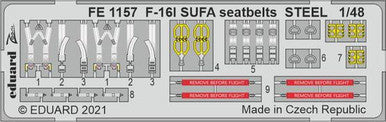 Eduard FE1157 1/48 F-16I SUFA Seatbelts Steel for Kinetic