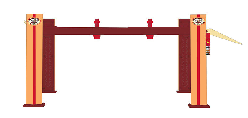 Greenlight 16210-A 1/64 Scale Busted Knuckle Garage Four-Post Lift Auto Body Shop