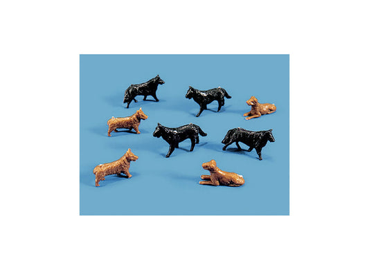 Peco MSE 5102 HO Scale Dogs - pkg(8)