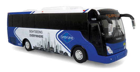 Iconic Replicas 870361 HO Scale Temsa TS35E Bus - Assembled -- Gray Line