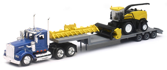 New Ray 16133 1/43 Kenworth Truck, Lowboy and Combine