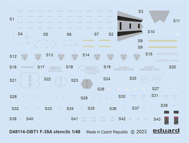 Eduard D48114 1/48 F-35A Stencils Decal