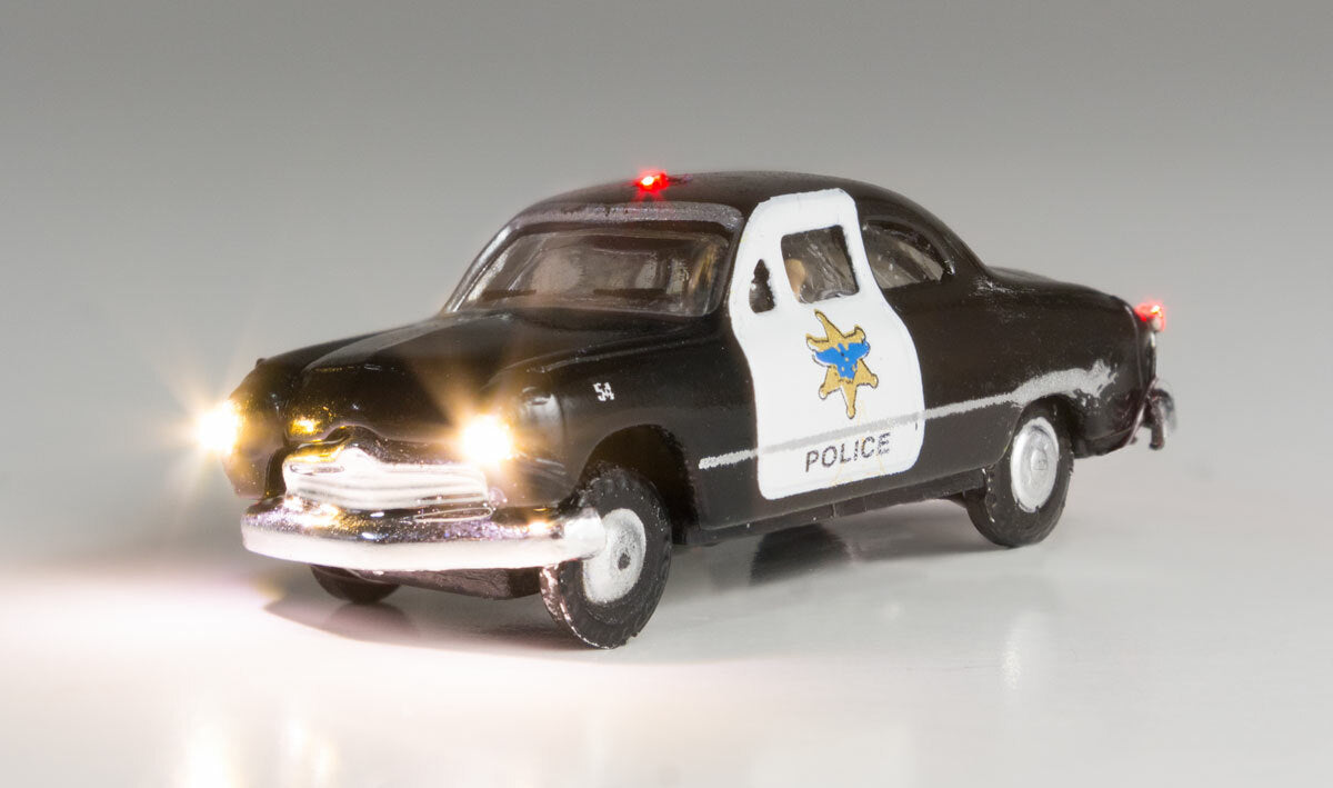 Woodland Scenics 5613 N Scale Just Plug(R) Lighted Vehicle -- Police Car