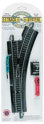 Bachmann 44462 HO Scale E-Z Track Remote-Control Turnout Steel Rail E-