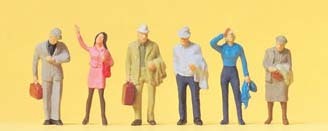 Preiser 14088 HO Scale Passengers Waiting pkg(6)