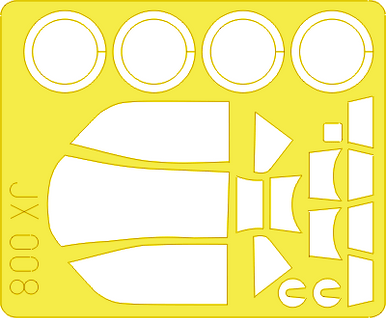 Eduard JX008 1/32 Mask Bf 109K-4 for Hasegawa Canopy Mask Set