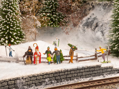 Noch 36927 N Scale Christmas Tree Sale Figure Set