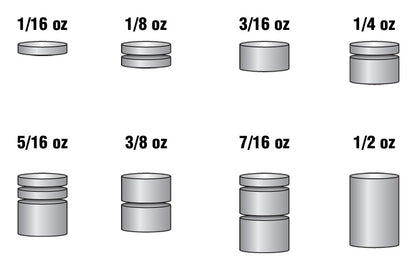 Woodland Scenics P3914 All Scale Tungsten Incremental Weights Cylinder