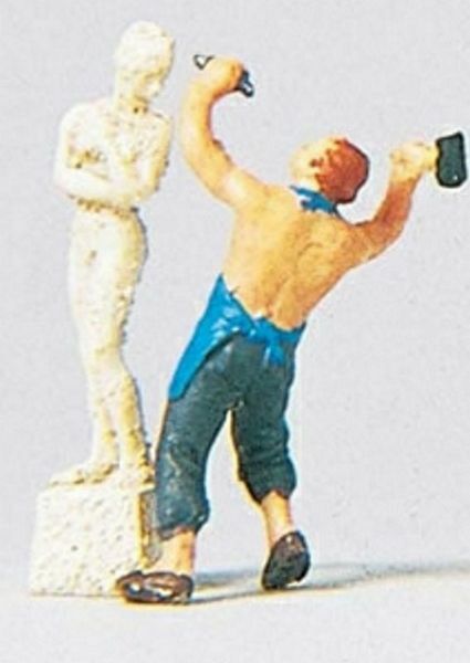 Preiser 29032 HO Scale Working People -- Sculptor With Sculpture